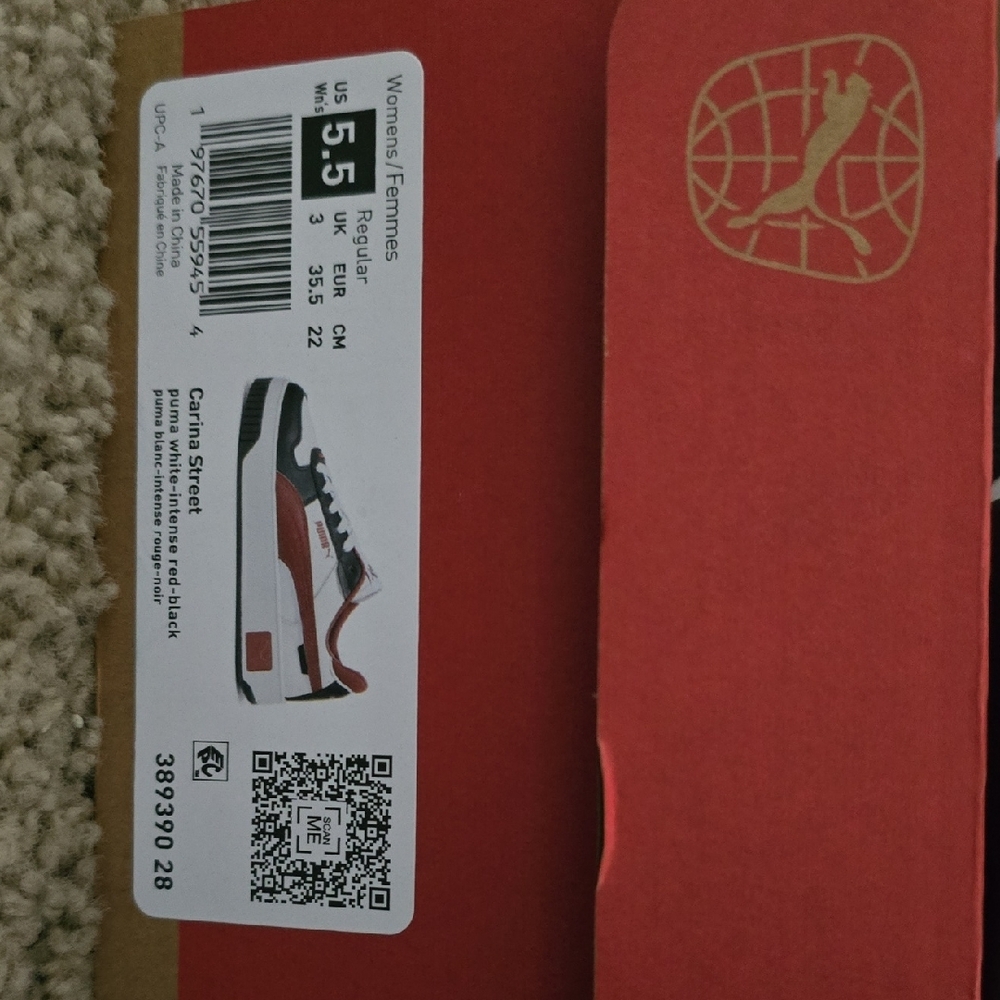 Puma Men's Dynamic White, Black, and Red Sneakers - Picture 2 of 6